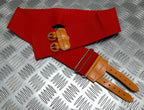 Red Belt Stable Double Tan Leather Strap Buckles For Ceremonial & Parade Duties