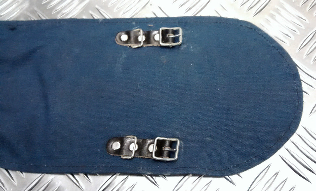Vintage Swedish Navy Gaiters / Anklets Cotton Canvas / Leather Straps
