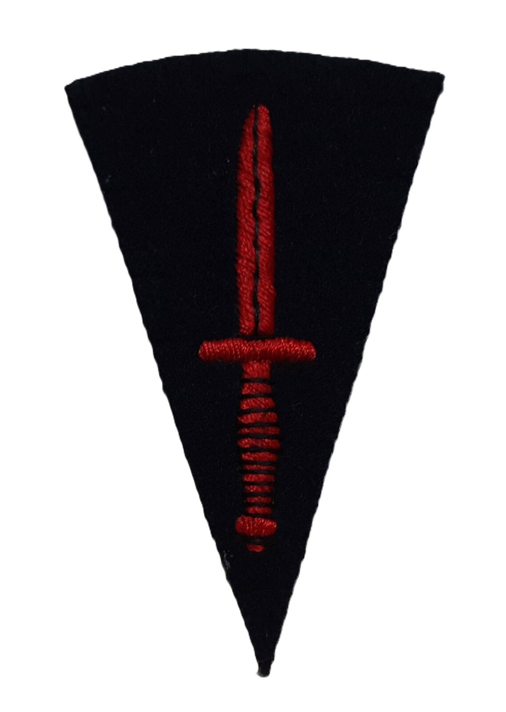 RM No1 Badge British Marines / Commandos Dress Dagger Red on Black Patch
