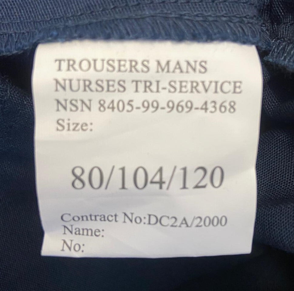 Mens Nurses Tri-Service Trousers Waist 104cm / 40" NEW