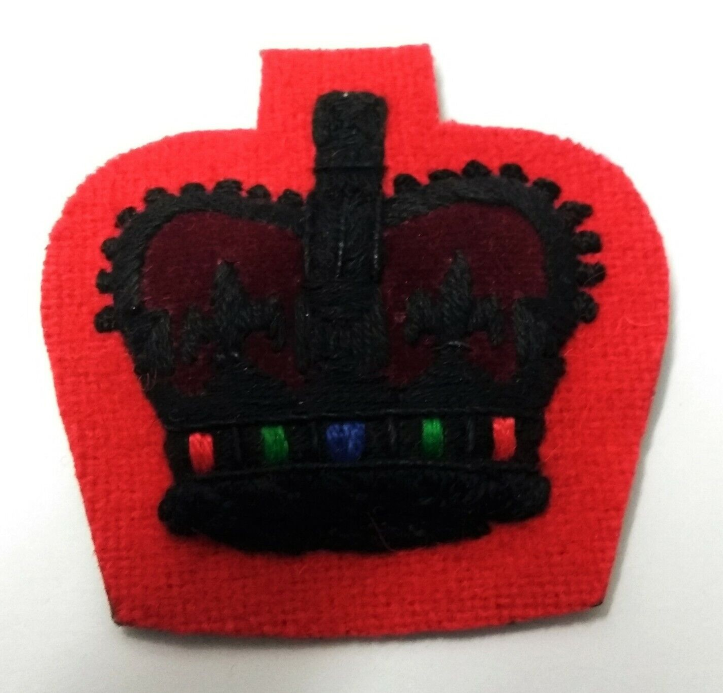British Crown Patch Colour SGT Sergeant Large Queens Crown Patch