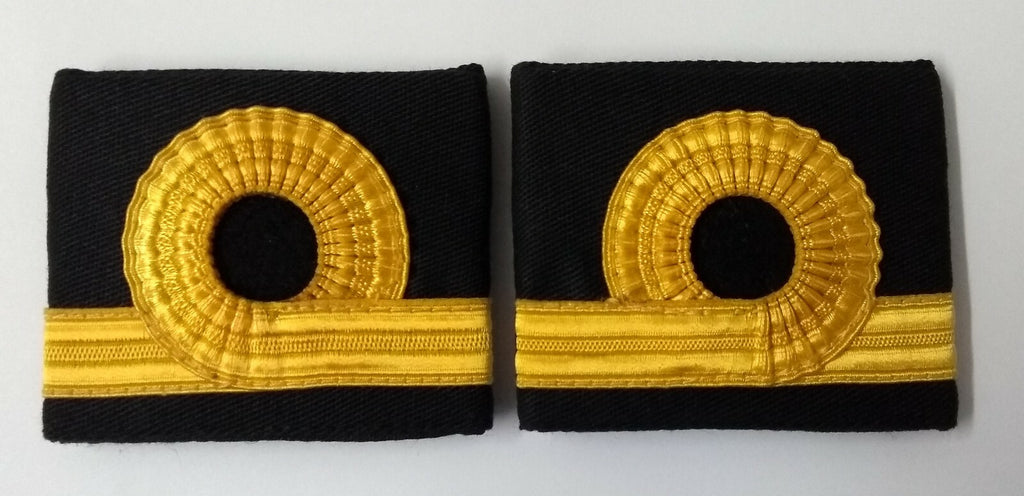Genuine British Issue Royal Navy Sub Lieutenant Gold Lace Rank Slides RN