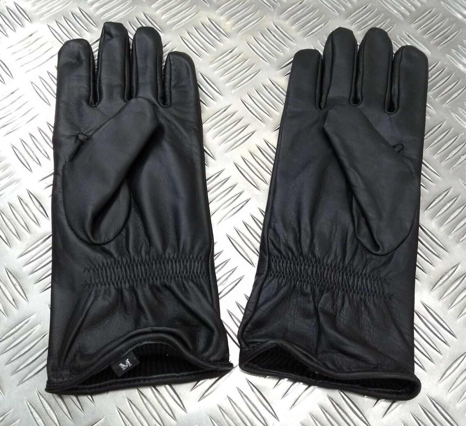 Black Leather General Service Soft Lined Duty Gloves Medium 8/8.5