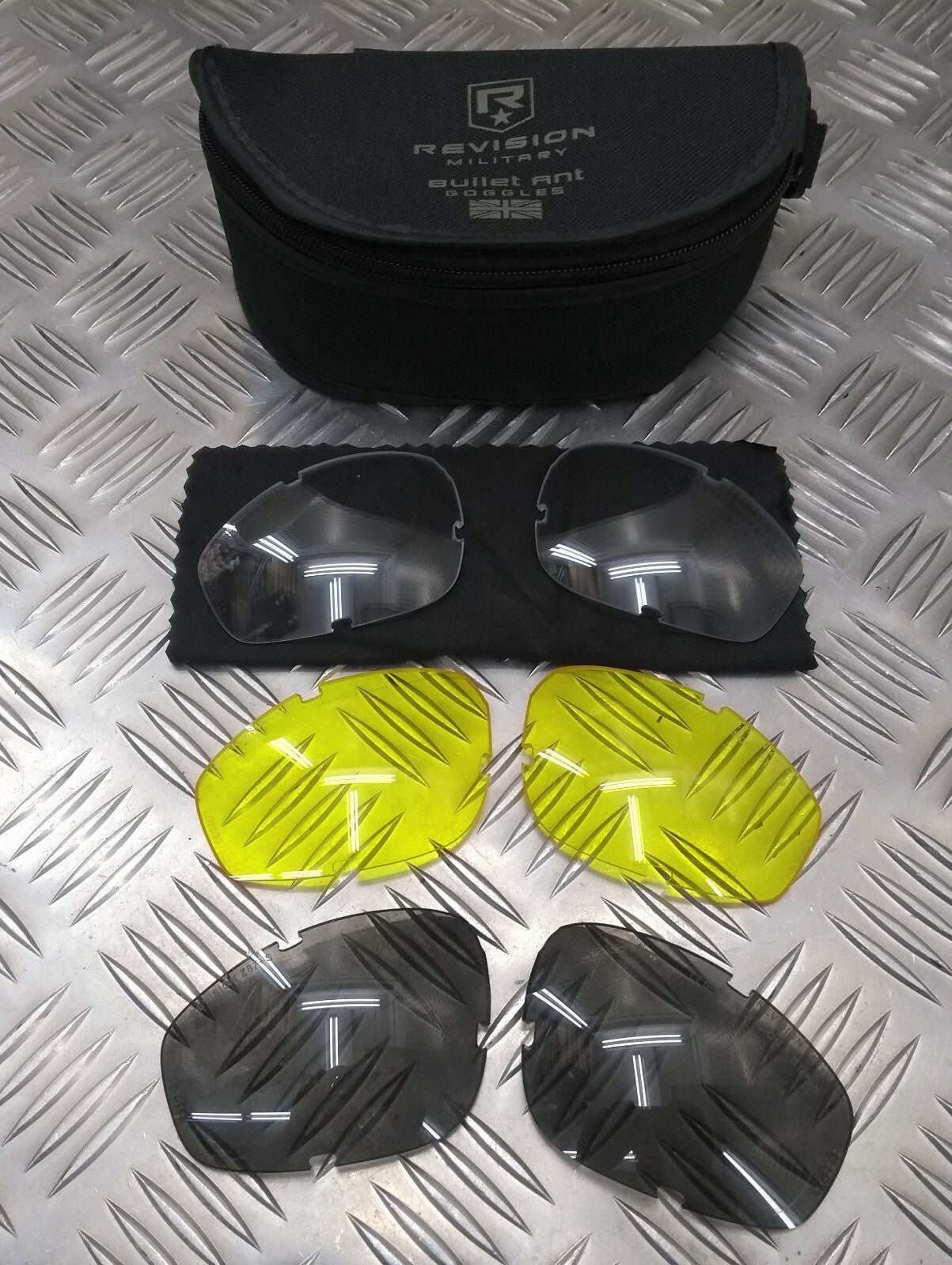 Revision Bullet Ant Ballistic Goggles Refresh 3 Lens Set & Soft Case Army Style