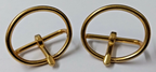Genuine British 1" Raised Oval Loop Single Prong Strap Buckles X2 STD62