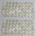 Buttons 100 Vintage 4 Hole for Dress Shirts Pearlesque Clear White 10mm NOS