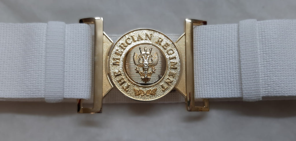 Belt Courlene Buckle with of The Mercian Regiment all sizes to 40"
