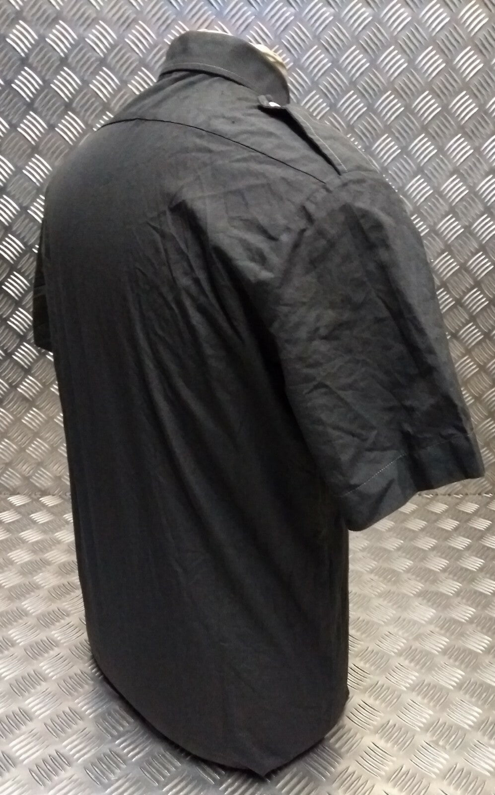 Army Style Shirt Short Sleeve British Overdyed Black All Sizes