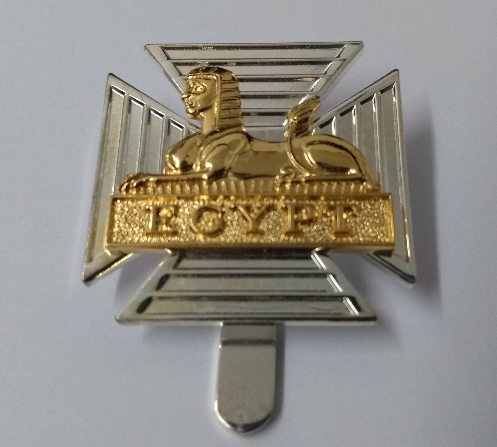 Genuine British Issue Two Tone Egypt Decorative Dress Hat Badge- NEW