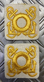 Genuine Navy Naval Embroidered Cross Anchors And Lifebuoy Sew On Patches X 2 NEW