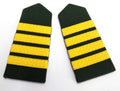 Shoulder Slides Officer Slide On Epaulettes Green With 4 Rank Bars