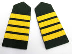 Shoulder Slides Officer Slide On Epaulettes Green With 4 Rank Bars