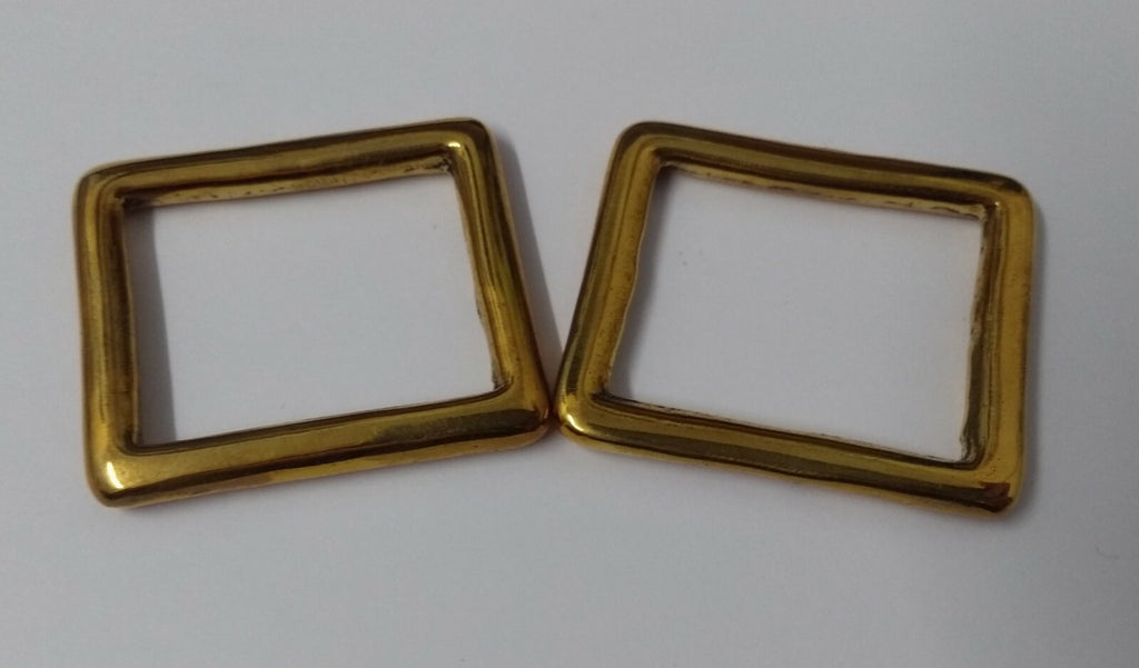 Genuine Vintage British Army Horse Guards & H Cav Brass Bridle Loops x 2 STD239