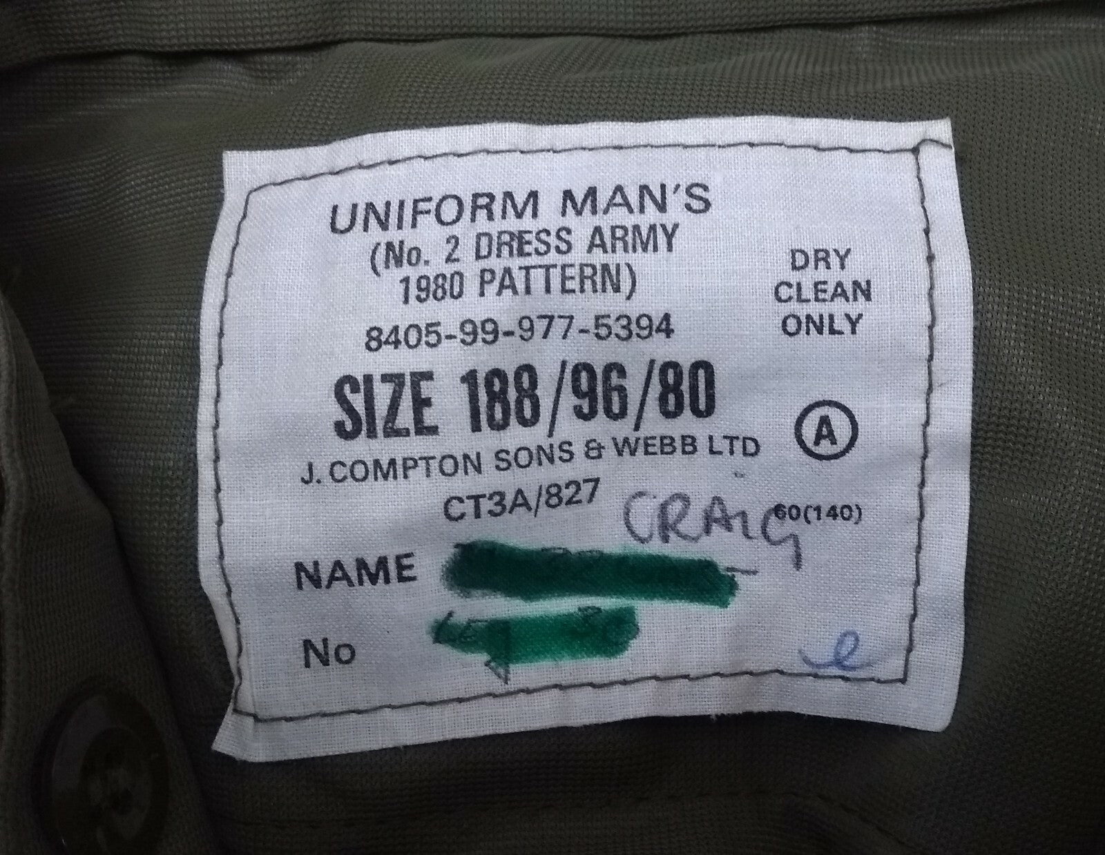 No2 Dress Trousers Vintage British Army Old 1980s Pattern No 2 Officers