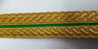 Gold & Green Cotton Metalised Polyester Lace Genuine British Made Issue