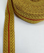 Gold Red Cotton Metalised Polyester Lace Genuine British Made Issue