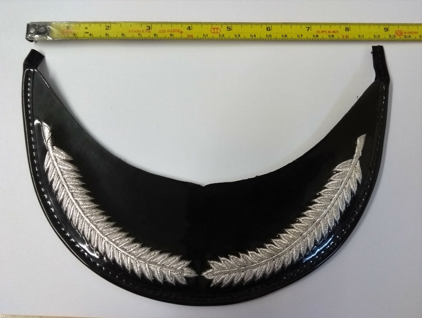 Genuine British Made Senior Officer Silver Laurel Braid Dress Cap Peak NEW