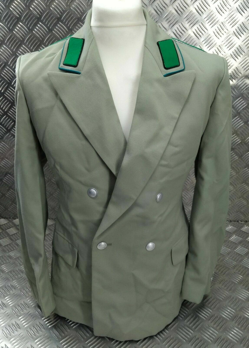 Vintage DDR German Sonderausgabe Mistletoe Green Parade Jacket Blazer