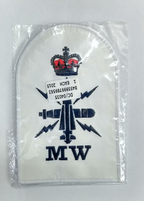 Royal Navy Mine Warfare MW Petty Officer Qualification Patch Blue on White