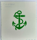 Royal Navy Leading Rate Anchor Emerald Green on White Patch Genuine British