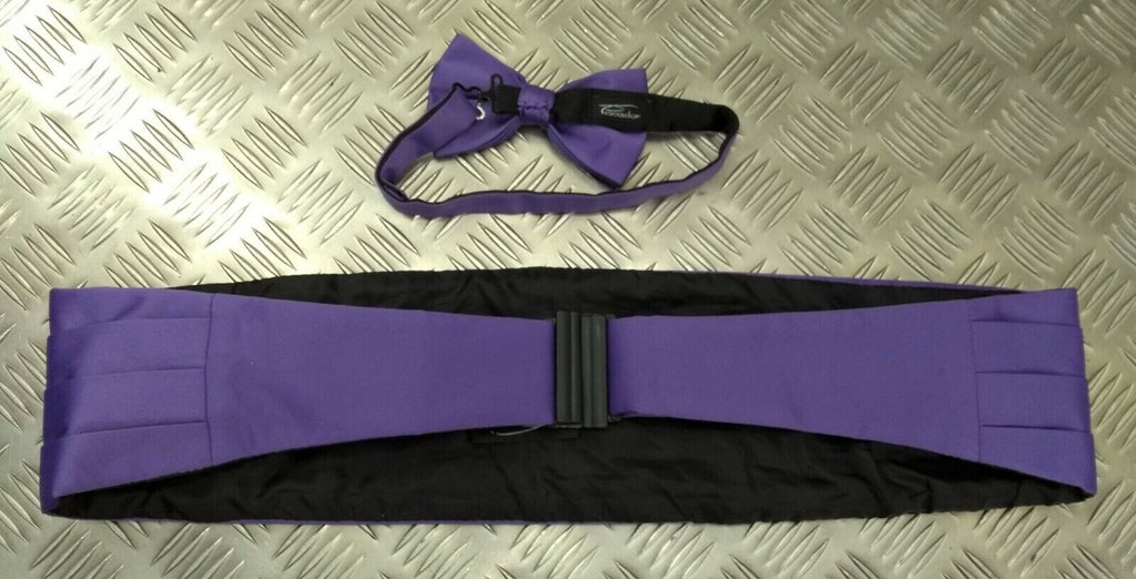 Cummerbund & Bow Tie Set Purple Large Size Spec Officers Mess Dress