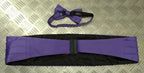 Cummerbund & Bow Tie Set Purple Large Size Spec Officers Mess Dress