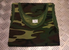 100% Cotton Woodland Camouflage Sleeveless Vest Singlet Tank Top All Sizes NEW