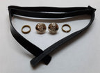 British Army RAPC Chin Strap Set With Pay Corps Insignia Buttons and Fittings