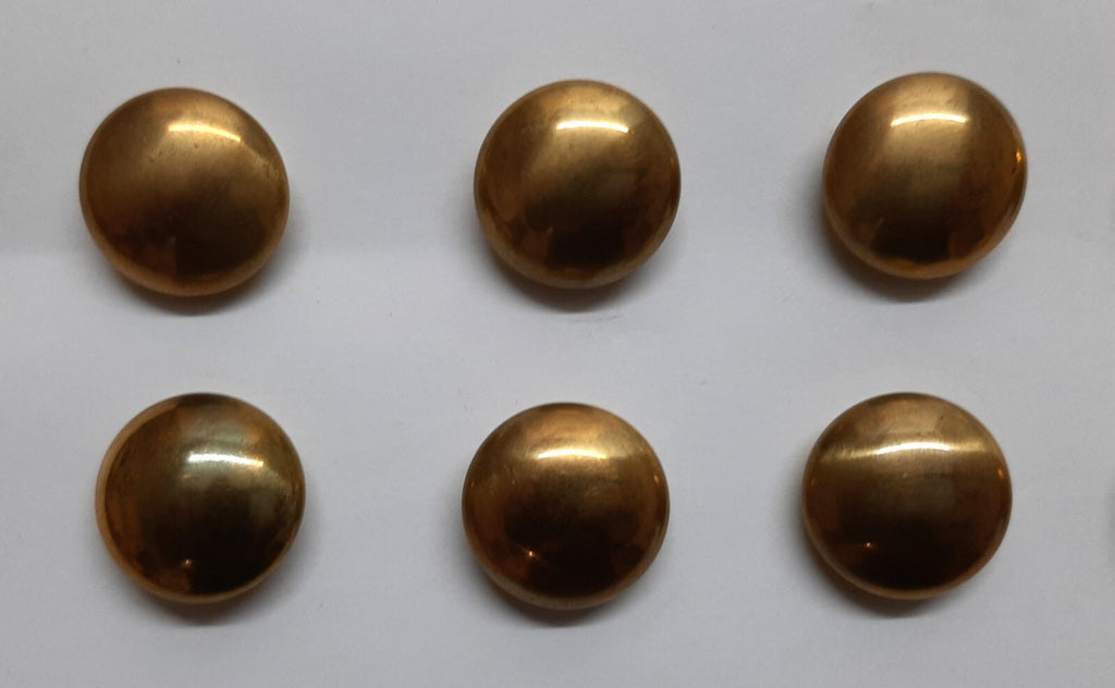 Light Dragoons Buttons Uniform Dress Plain Domed Brass Ring Backed 27L 4 Pairs