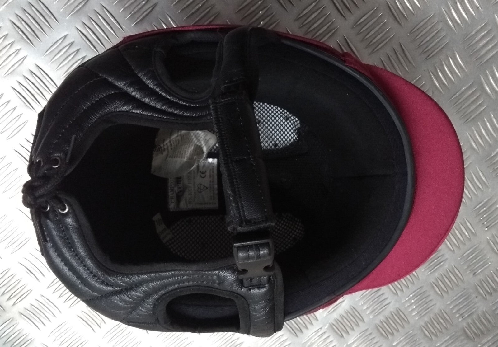 Champion Jockey Helmet Ex-Army Edition Ventair Deluxe With Maroon Cover 59cm