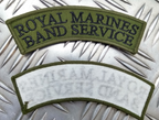 Genuine British Naval Royal Marines Band Service RM Shoulder Patches - NEW
