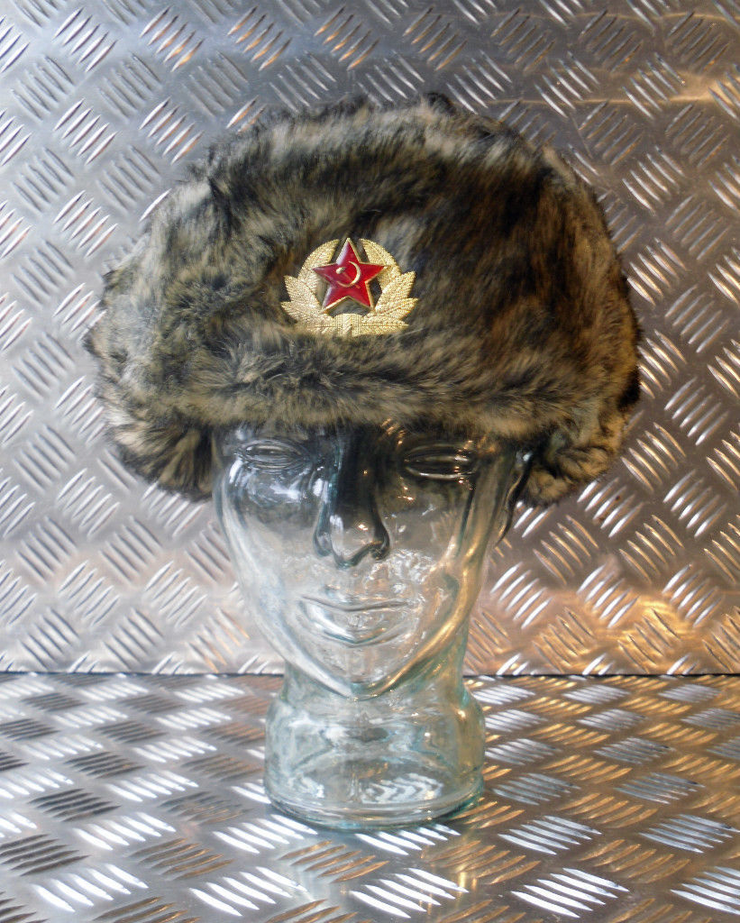 Soviet / USSR Brown Cossack Hat with Ear Flaps. All Sizes - Brand NEW