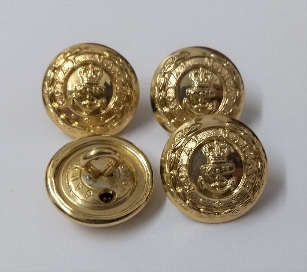 Royal Marines Buttons RM Insignia No1 Dress Buttons Size 17.4mm NEW x4