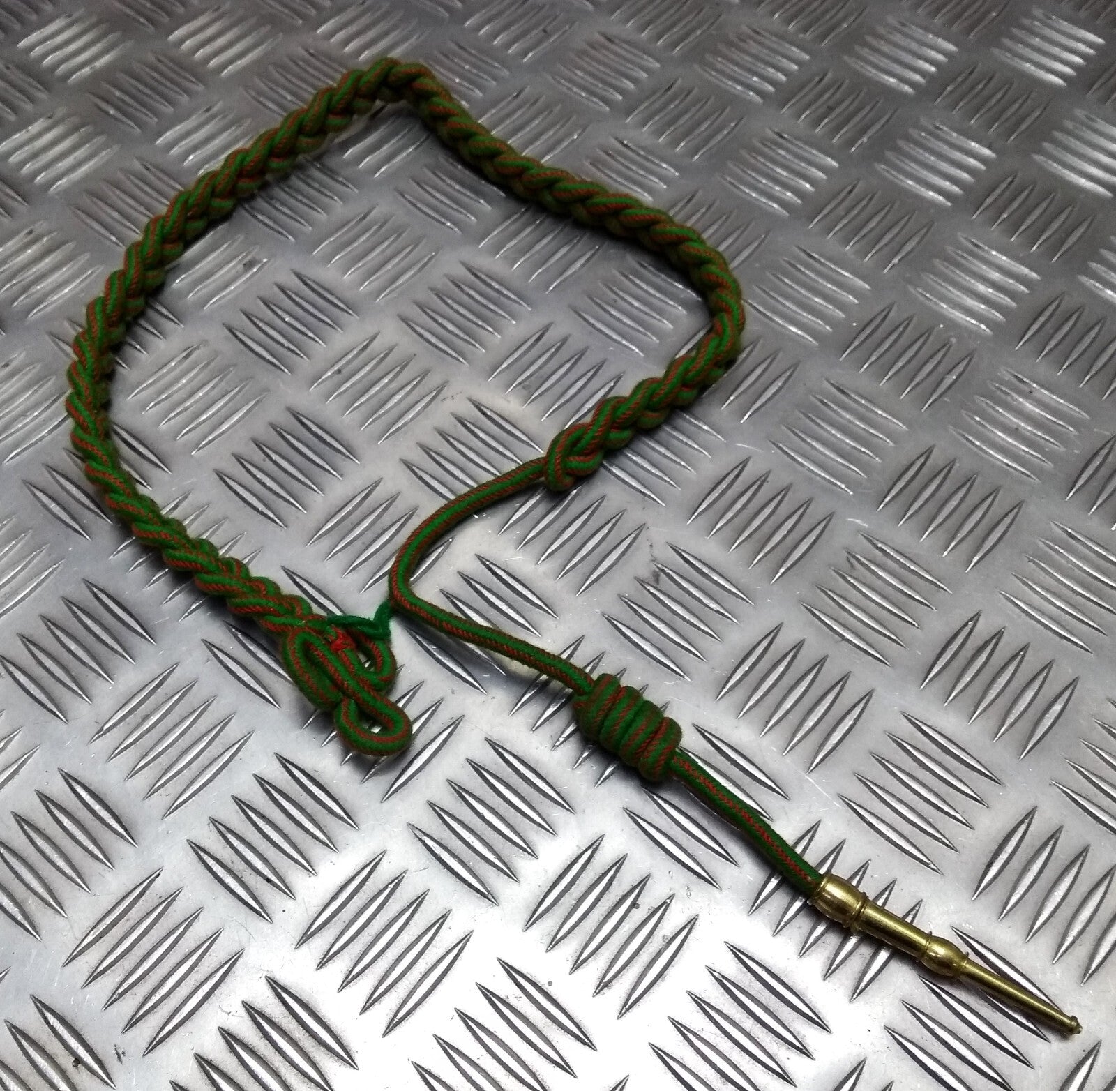 Vintage Aiguillette Officers Dress Cord For Ceremonial & Parade Gold Tip Ends