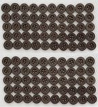 Vintage Buttons 100 4 Hole Army Shirt Button Grey Size 11.3mm NOS