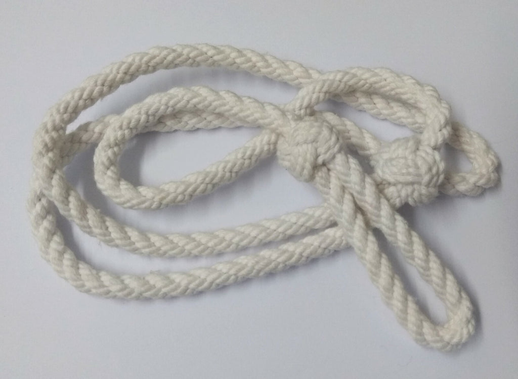 Scouts And Sea Cadet Style 24" White Cord Double Fixed Knot Whistle Lanyard WL01