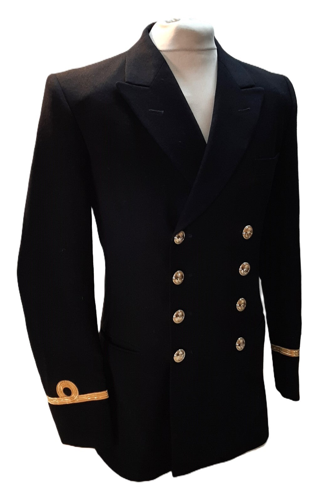 No1C Naval Jacket Diagonal Serge RN Sub Lt Curls 100cm Long