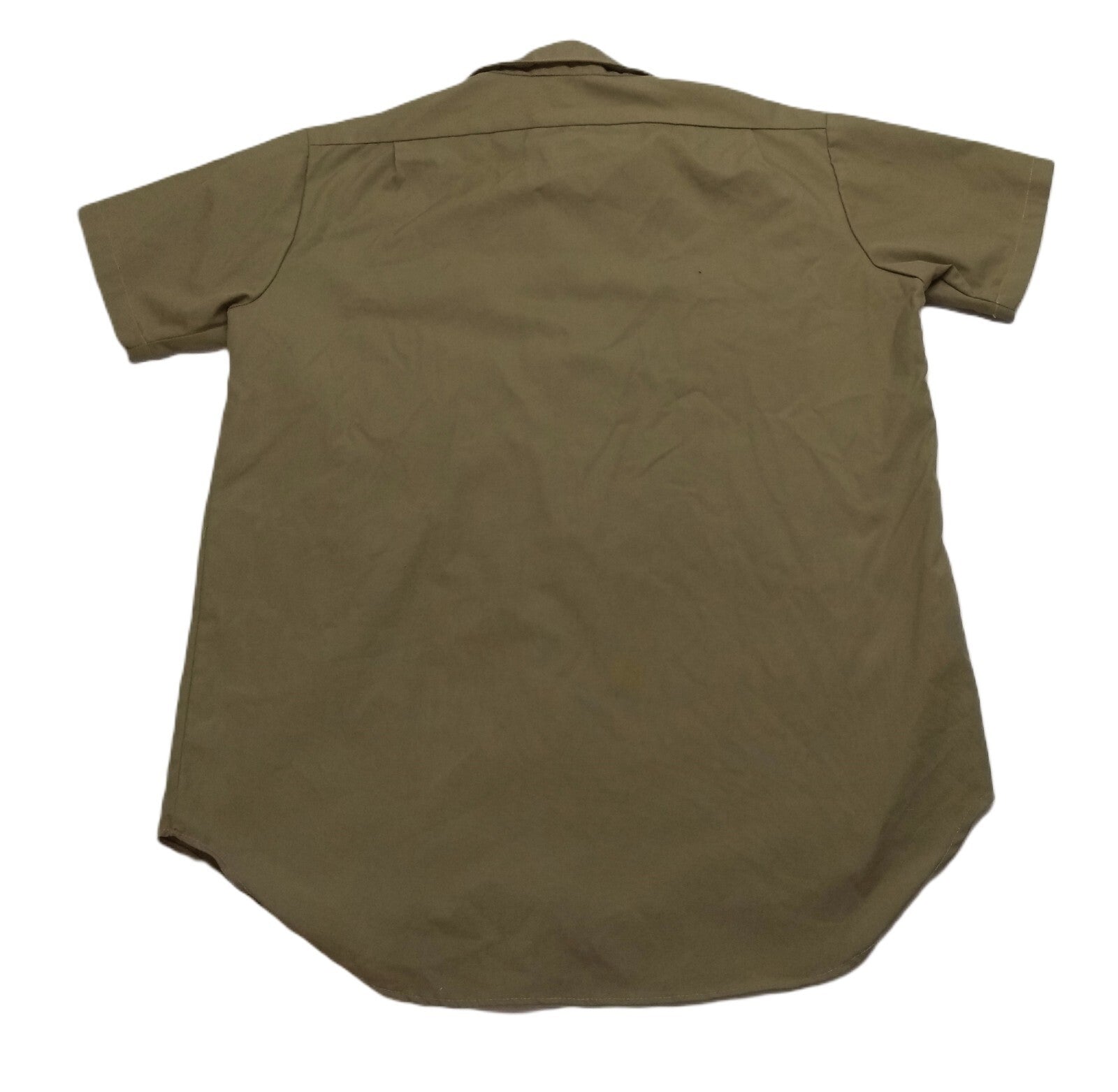 Vintage Combat Shirt Army Khaki Dress Uniform Short Sleeves Size 17 / 43cm