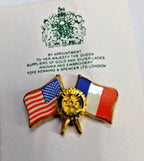 Rotary International Club USA & France Twin Flags Lapel Pin Badge - NEW