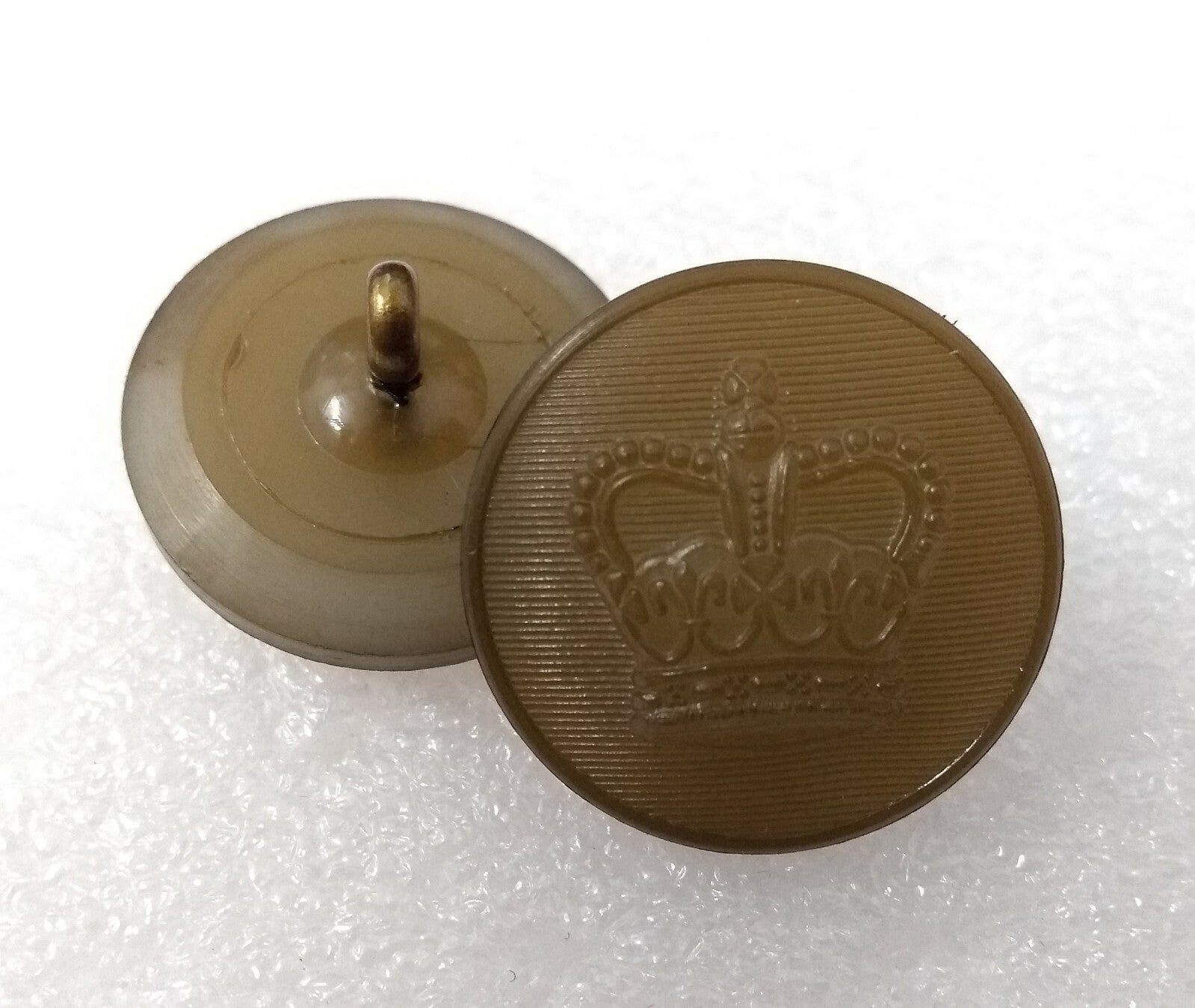 Genuine Vintage British Issue St Edwards Crown Khaki Buff Buttons 40L