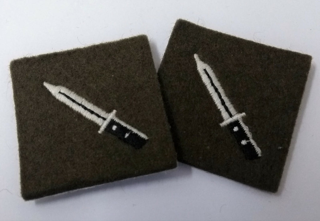 Genuine British No2 Khaki Army Class 1 Soldier Skills Badge C1 1 Pair ASPS249