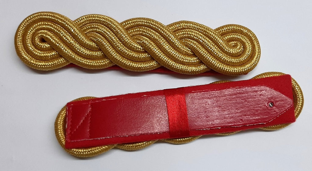 Officers Shoulder Cords British Made 3 Ply Gold Coloured Cord Army Pattern