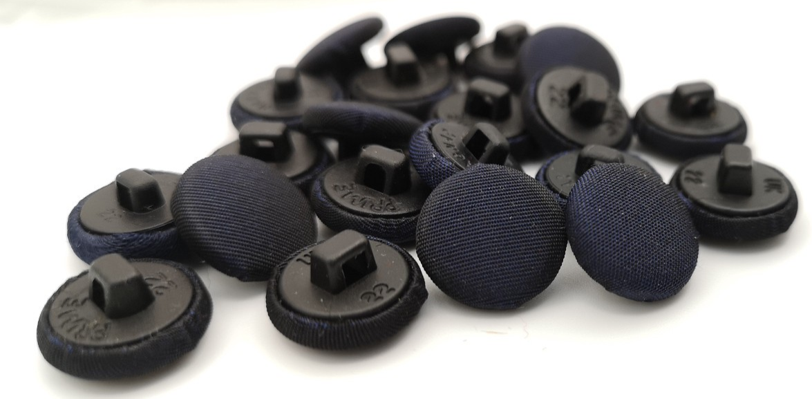 Navy Blue Fabric Covered Buttons 22L x12
