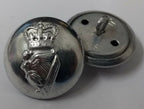 Genuine British Army Issue X10 Irish Guards Silver Dress Buttons 24.5mm ASBT116