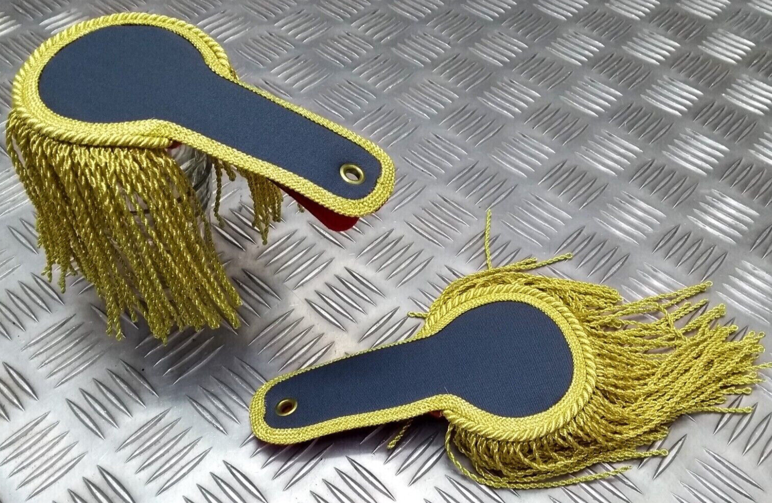 Gold Mylar Thread Fringe 28mm Drop / Epaulette Fringe