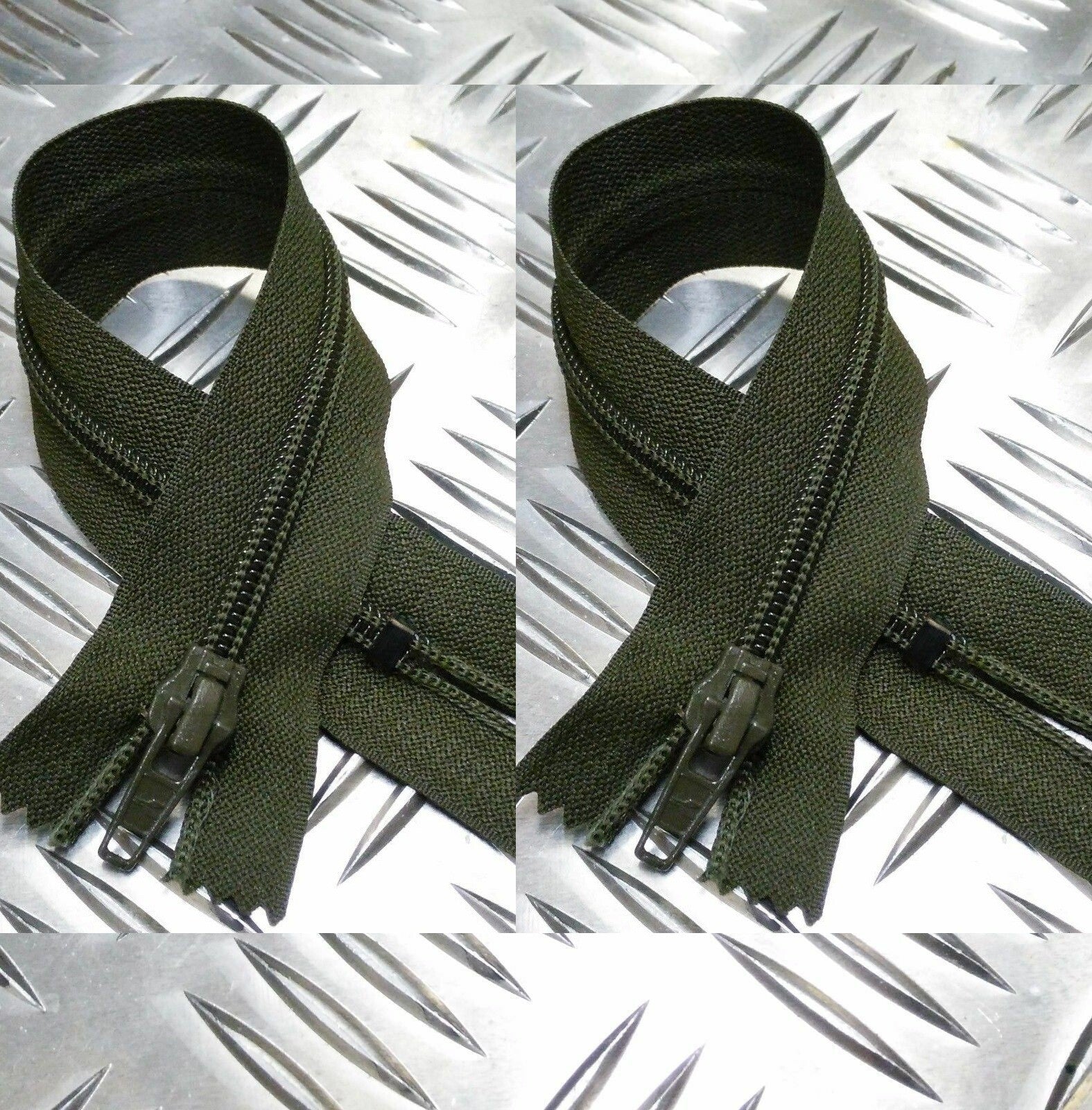 X2 8" Closed End Green Zip / Zipper H Duty Zpm44