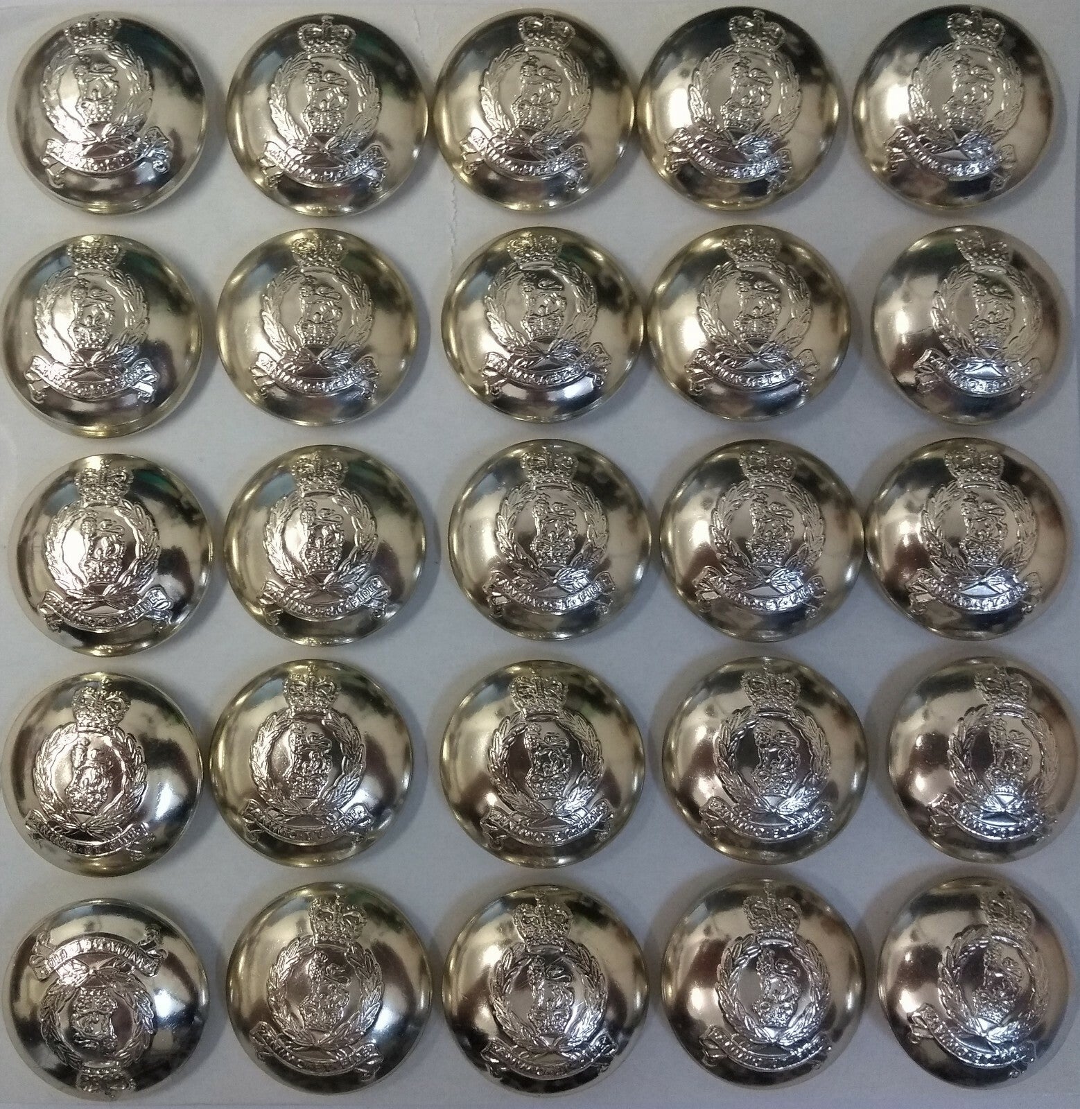 Genuine British Army Issue AGC Adjutant General's Corps Buttons 25mm x 25 NEW