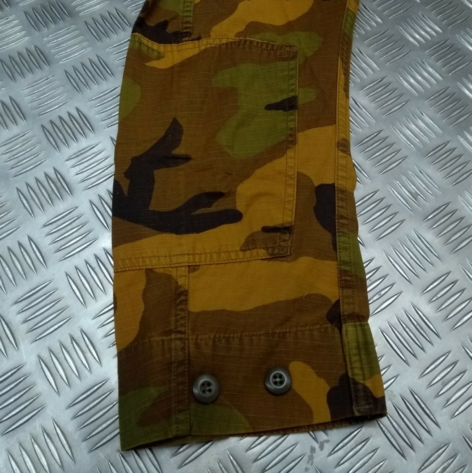 U.S Vintage Lightweight Rip Stop Camo Jacket Over Dyed Genuine U.S.