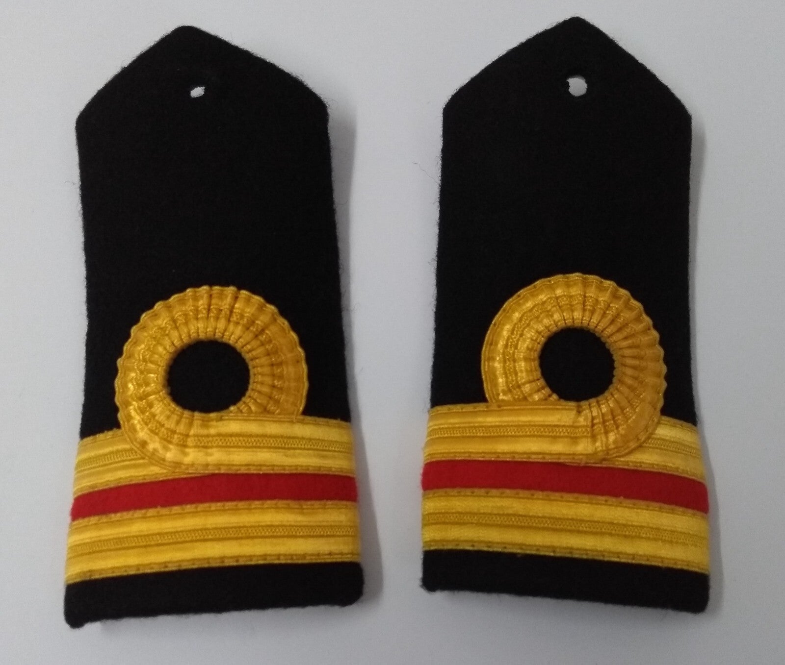 RN Shoulder Boards Genuine Royal Navy Issue Lieutenant Rank White Leather Backed