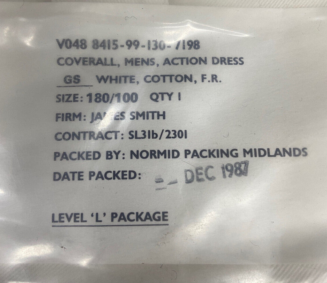 Coveralls Mens Action Dress FR Cotton Fire Resistant Genuine Issue Marked